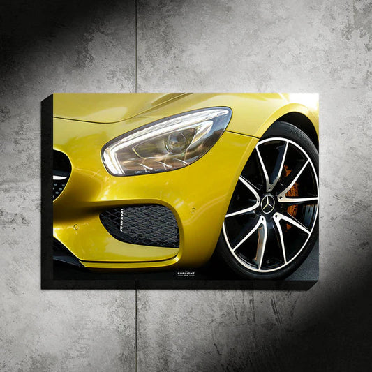 Mercedes AMG GT NEON Poster (White LED)