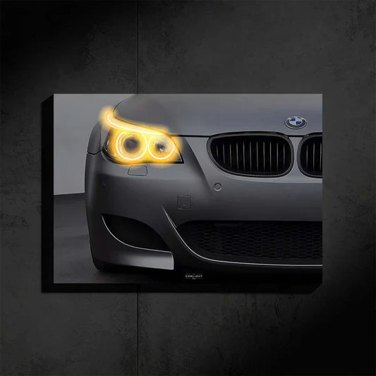 BMW M5 E60 V10 NEON Poster (WHITE LED & Orange)