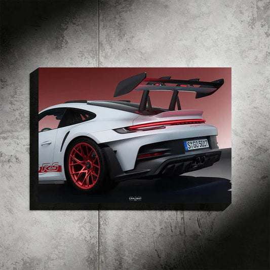 Porsche GT3 RS NEON Poster (red LED)