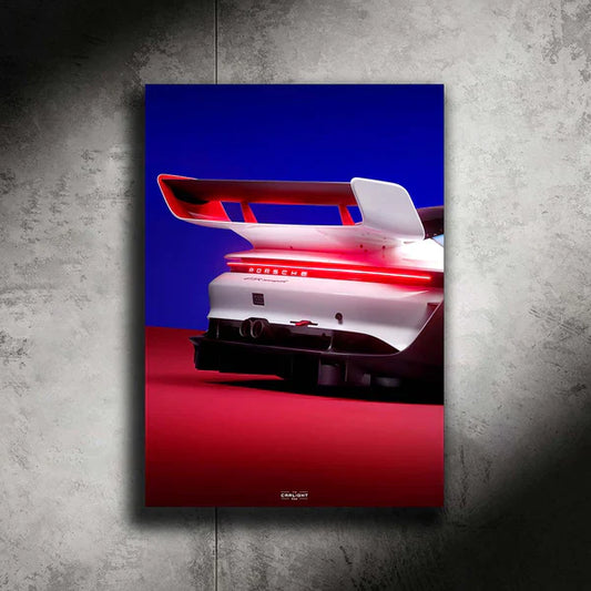 NEON Poster Porsche 911 GT3 R Rennsport (red LED)