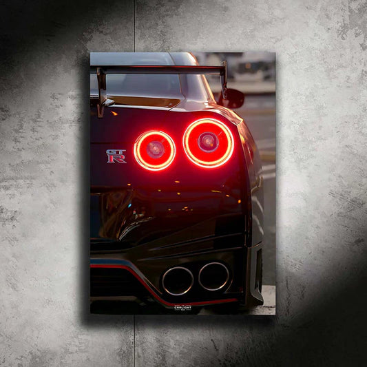 Nissan GTR Nismo R35 NEON Poster (Red LED)