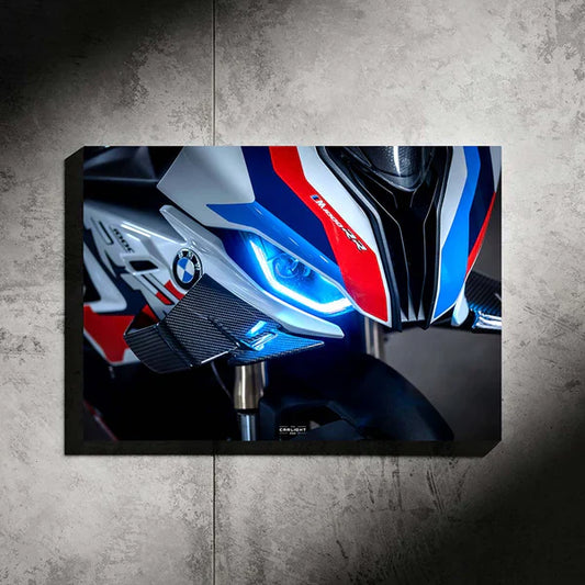 BMW M1000RR NEON Poster (LED ice blue)