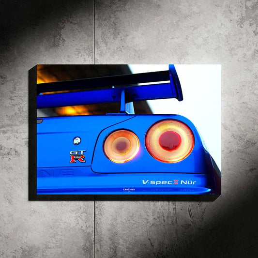 Nissan GTR R34 NEON Poster (Red LED)