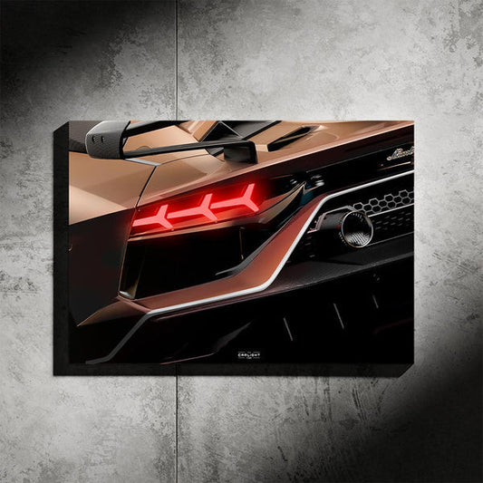 Lamborghini Aventador SVJ NEON Poster (Red LED)
