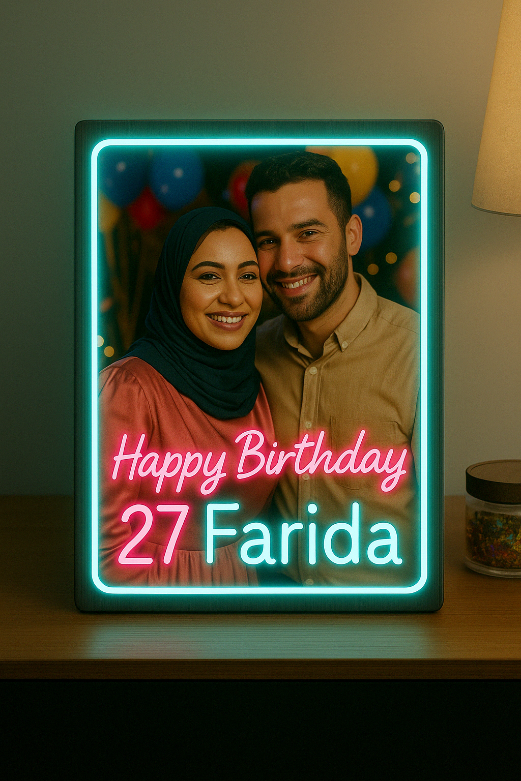 Customized Neon Frame ( عيد ميلاد )