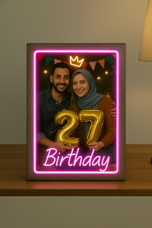 Customized Neon Frame ( عيد ميلاد )