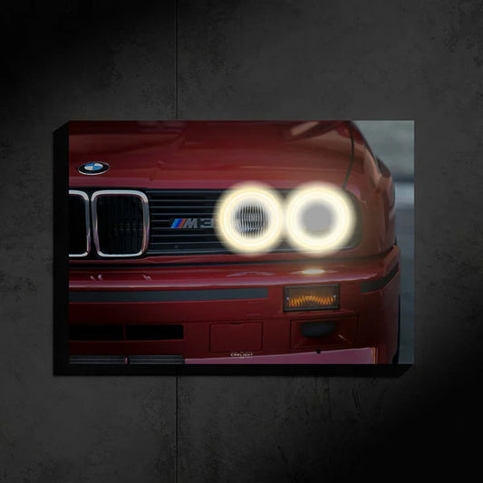 BMW M3 E30 NEON Poster (Natural White LED)