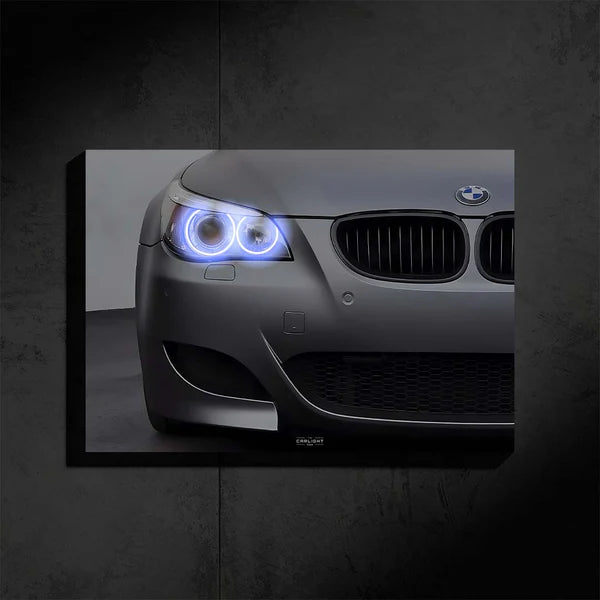 BMW M5 E60 V10 NEON Poster (WHITE LED & Orange)