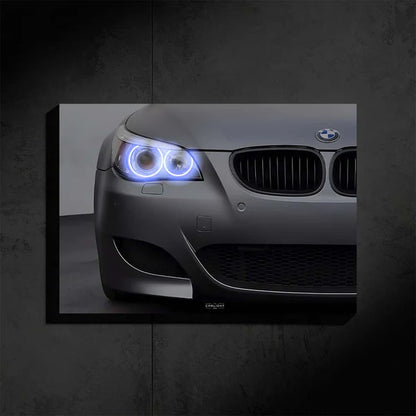 BMW M5 E60 V10 NEON Poster (WHITE LED & Orange)