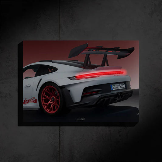 Porsche GT3 RS NEON Poster (red LED)