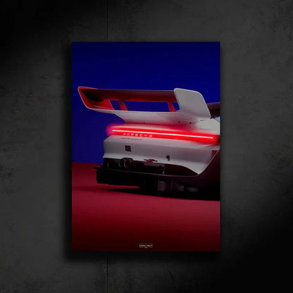 NEON Poster Porsche 911 GT3 R Rennsport (red LED)