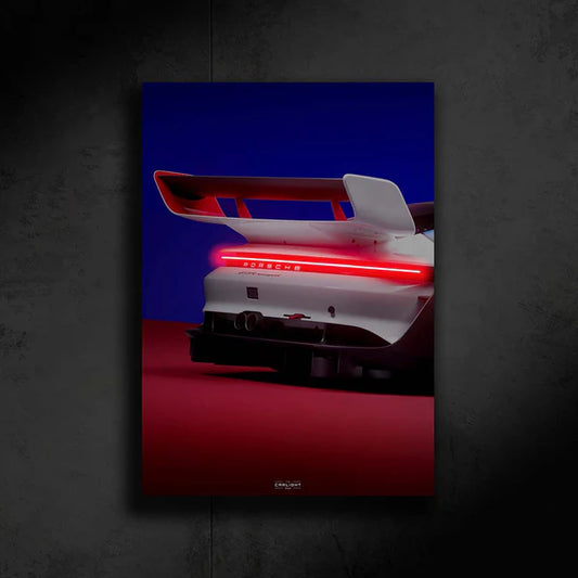 NEON Poster Porsche 911 GT3 R Rennsport (red LED)