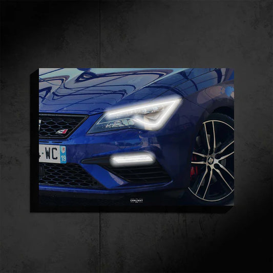 Seat Lean Cupra  Neon Poster (Natural White LED)